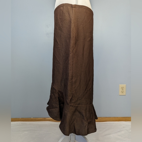 Bebe vintage brown silk skirt - Picture 2 of 5